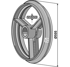 Rueda Cambridge Ø 505 mm adaptable