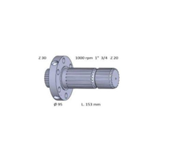 Arbre de prise de force 153 mm pour machine agricole FENDT 926150220071 - 926150220070 - 926150220020 adaptable