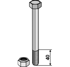 Schraube mit selbstsichernder Mutter 160 mm Nachbau  