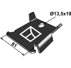 Halter für Zinken 70x12 - 80x80 - Bohrung 15 - 1.590 kg - Mehrere Marken