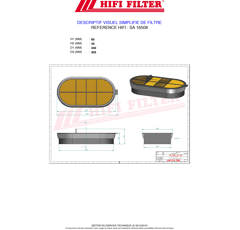Filtre à air sécurité adaptable HIFI FILTER SA16508
