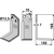 Lame droite pour Fraise/Rotavator MURATORI 12002200 adaptable - 