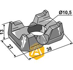 Pièce pour maillon 200583.3  -  03-023813 KRONE - MENGELE
