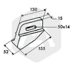 Talon charrue droite 15510204 adaptable