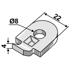 Bride de fixation 22 x 4 mm adaptable - BlackSteel©