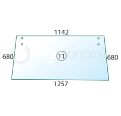 Heckscheibe - Landmaschine CASE IH 1284629C3 - Nachbau