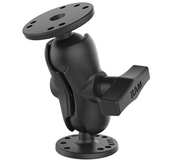 Support complet 2 platines rondes - Bras court - Ø 3,81 cm | RAM