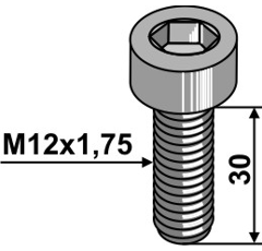 Innensechskantschraube - 912/12x30 - 10.9 Europäische EA-Qualität