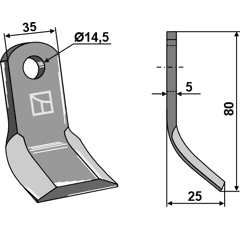 Fléau pour broyeur AGRIMASTER 3000993 adaptable