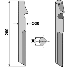 Kreiseleggenzinken - rechts / links RH107 RH  Krone