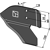 Lame gauche 120 mm pour bineuse EINBÖCK 15-285-01 adaptable - BlackSteel©