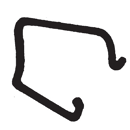 Epingle de porte-buse monojet/pentajet pour tube 25 x 25 mm - TECNOMA