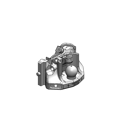 Kugeleinsatz Kugel 80,W= 335 S30, AGCO-Grau  Scharmüller