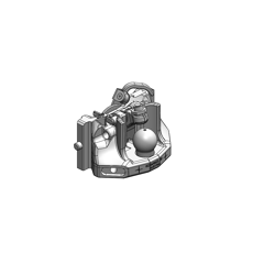 Kugeleinsatz Kugel 80,W= 335 S30, AGCO-Grau  Scharmüller