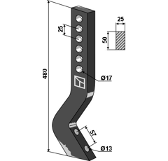 Dent pour décompacteur GREAT PLAINS P12588 adaptable - Blacksteel©