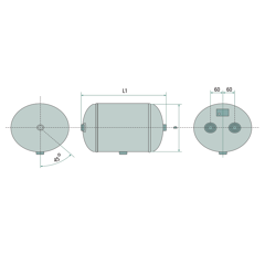 Réservoir pneumatique à air 20 litres - 15,5 bar adaptable