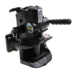 Flanschzugmaul automatisch 120x55 mm, Ø 32 mm Schwarz      