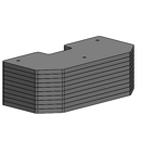 Kit 10 masses supérieur bumper ral 7021 500 kg