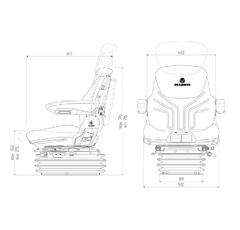 Siège pneumatique PVC - Maximo comfort plus MSG95A/731 | GRAMMER