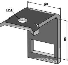 Halter Zinken Ø 14 - 80 mm Nachbau  