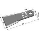 Fléau 300 x 160 mm pour broyeur SPEARHEAD 7770756 adaptable