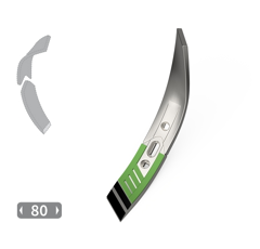 Ensemble soc Droit avec plaquettes carbure et rechargement et déflecteur Droit AMAZONE 78708676 adaptable