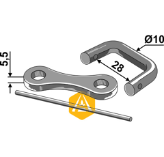 Raccord pour chaîne à épandeur  Ø 10 x 28 mm adaptable