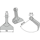 Marteau pour broyeur 78x13mm HYMACH UTSCOT078S13D075MZ Adaptable Blacksteel©