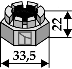 Ecrou M20x1,5 pour broyeur GILBERS adaptable - Blacksteel©