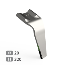 Dent de herse rotative Droite plaquettes carbure, fixation rapide KUHN 52596410 adaptable