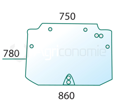 Vitre arrière pour tracteur NEW HOLLAND 44911502 adaptable