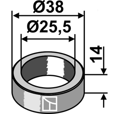Entretoise 14x25,5 pour broyeur QUIVOGNE adaptable - Blacksteel©