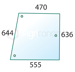 Vitre latérale gauche de machine agricole CASE IH 3223775R1 adaptable