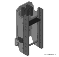 Lagerbock HVLB,W= 255 S32,Case D-Familie 1255-1455XL, Schwarz, Scharmüller