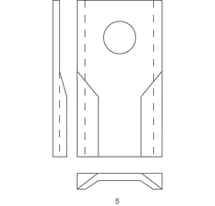 Gebogenes Messer für Mähwerk JF-STOLL 1380.0013 Nachbau  