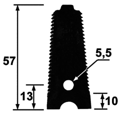Contre-section faucillée pour MASSEY FERGUSON 206280M1 adaptable