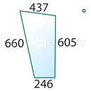 Vitre de porte D/G pour machine agricole CASE IH 520621 adaptable