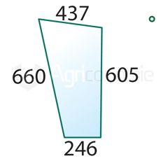 Vitre de porte D/G pour machine agricole CASE IH 520621 adaptable