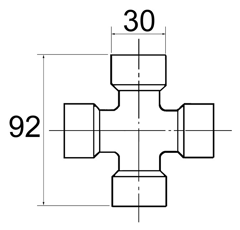 Croisillon 30x92 mm graisseur central | WALTERSCHEID