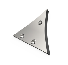 Étrave Droite 3 trous carbure pour charrue KUHN HUARD 619120619168 adaptable