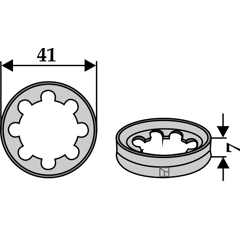Rondelle 41x7 pour broyeur PERFECT adaptable - Blacksteel©