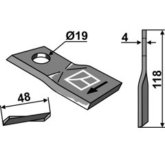 Couteau pour faucheuse FELLA 133074 adaptable - Blacksteel©