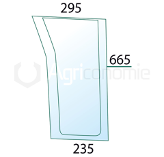 Pare-brise G. pour machine agricole SAME 0.007.5180.0/10 adaptable