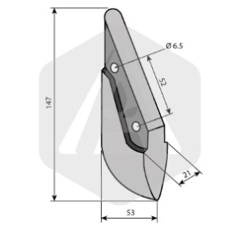 Drillscharspitze 135 mm 3877300 AMAZONE  - ISARIA - Nachbau