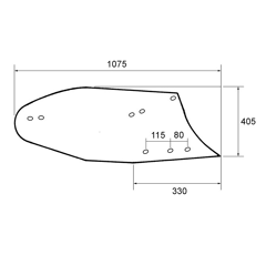 Versoir gauche bore pour charrue NAUD 031169G origine