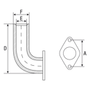 Tube d'echappement coudé CASE IH adaptable 3399348R2