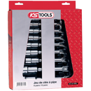 Jeu de 11 clés à pipe débouchées 6 pans 6 A 19 boite - KS TOOLS