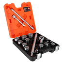 Aktionspaket BAHCO 3/4" Steckschlüssel-Satz, metrisch, Sechskant, mit Knarrenkopf und Teleskopgriff