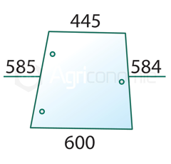 Vitre latérale de machine agricole MASSEY FERGUSON 3476127M1 adaptable