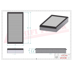 Filtre habitacle adaptable HIFI FILTER SC40114